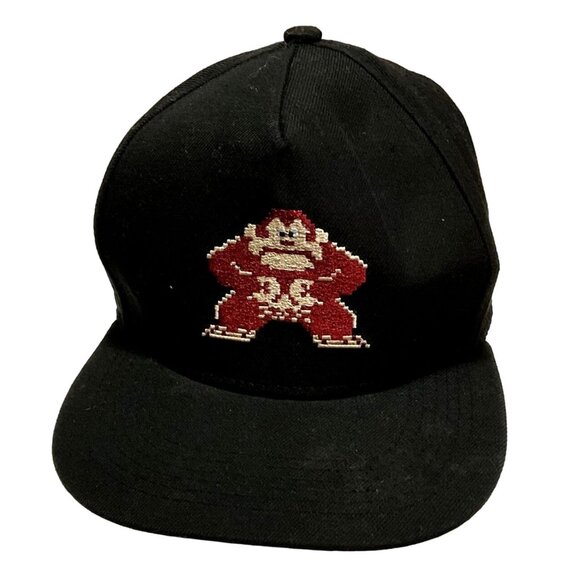 DONKEY KONG SNAPBACK HAT BLACK WOOL BLEND ON DONKEY KONG LABEL MENS - Picture 1 of 6